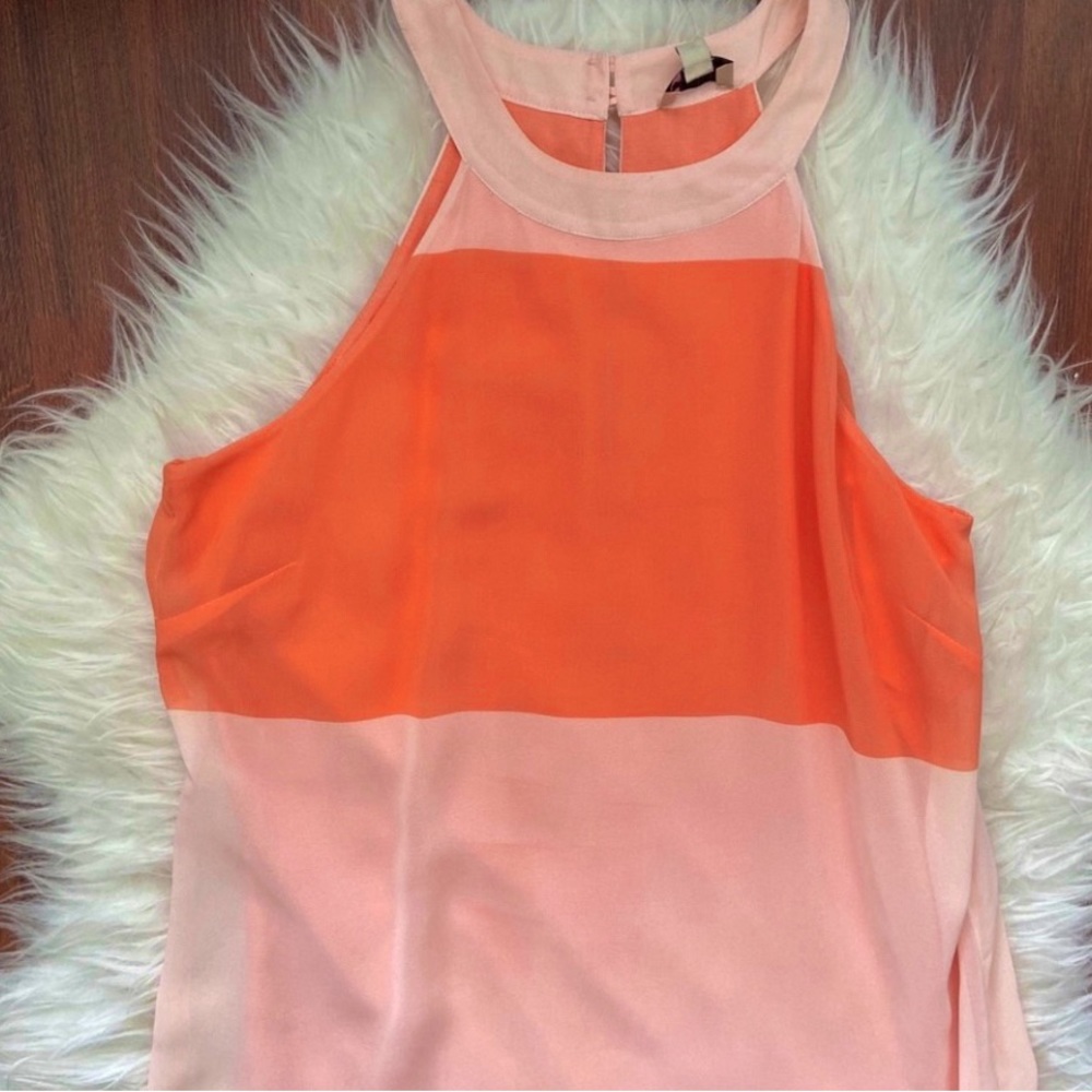 Daniel Cremieux Color Block Orange & White Stripe… - image 4